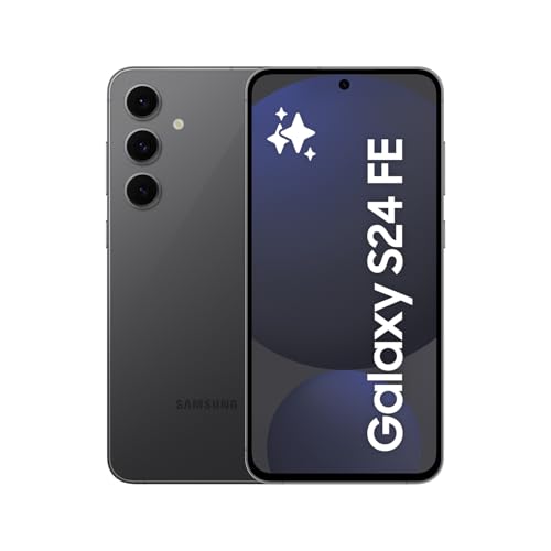 Samsung Galaxy S24 FE AI Smartphone ohne Vertrag, AI Handy mit Android, 8 GB RAM, 256 GB Speicher, 50-MP-Kamera, Lange Akkulaufzeit, Graphite, 36 Mona