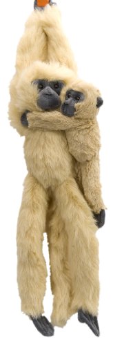 Hanging Common Langur with Baby Stuffed Animal