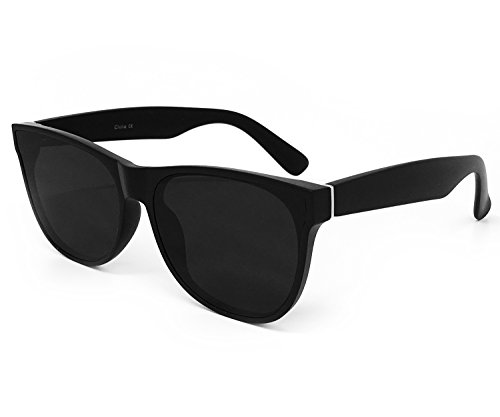 O2 Eyewear 7131 Premium Flat Semi-Shield Matte Finish Mirror Womens Mens Sunglasses (MATTE BLACK, BLACK)