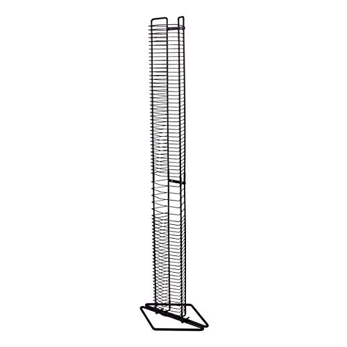 Atlantic Onyx Wire CD Tower Holds 80 CDs in Matte Black Steel, PN