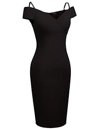 HOMEYEE B309 - Vestido de mujer con escote en V y estampado floral