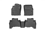 2013-2016 Toyota 4Runner Black WeatherTech Floor Liner (Full Set: 1st & 2nd Row) [With Passenger Side Retention Posts]