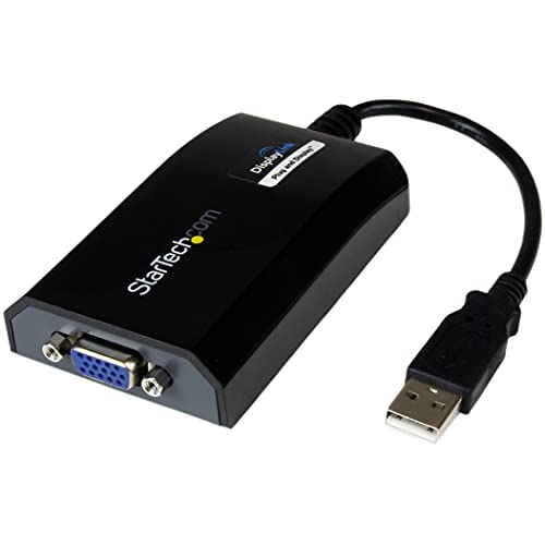 StarTech.com Adaptateur USB vers VGA - 1920x1200 - Carte Vidéo et Graphique Externe - Double Écran - Compatible Mac et Windows et Mode Miroir et Extension (USB2VGAPRO2)