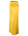 LA BASIC Women's Solid & Tie-Dye Draped Maxi Skirt - Made in USA (S-3XL / 36 Colors)
