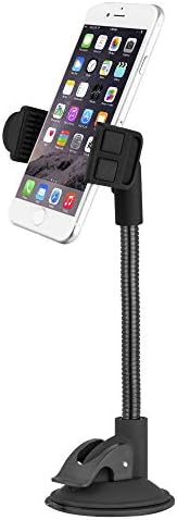 Car Phone Holder - Adjustable Car Phone Holder Dashboard Windshield Sticky Gel Pad 360º Rotation Gooseneck Stand for Iphone XSMax/XS/X/8Plus/8/7Plus/7/6Plus, Samsung Note9/Note8/S9/S8/S7/S6 and More