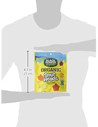 Gomitas orgánicas Black Forest cabezas ácidas, 12 piezas