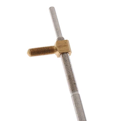 B Blesiya Pack of 3 Metal Double Bass Bow Frog Mounting Screws Silver Luthier Tools 95mm/3.74inch - Thumbnail 2