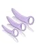 CalExotics Dr Laura Berman Intimate Basics Alena - 3 Piece Silicone Dilators Set With Ergonomic Finger Loop - Waterproof Fetish Sex Toys for Women - Purple