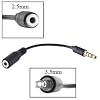 Malcom Distributors 2.5mm Female to 3.5mm Male 3 rings Jack Stereo Adapter On/Off enabled - Convert 2.5 mm Stereo Cell Phone Headset to 3.5 mm MP3 Ste