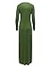 Flymall Women Long Sleeve Open Side Split Long Maxi Dress T Shirts Tops (M, Army green)