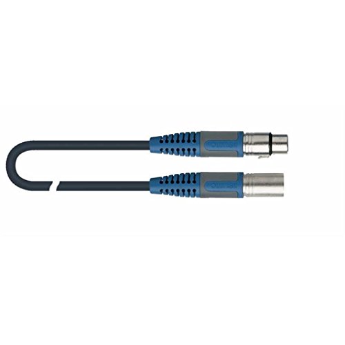 QUIK LOK – RKSM/340-1 Câble Microphone XLR Mâle XLR Femelle, 1 m, ROK SOLID Superflex, Faible Bruit, Contacts Dorés, Noir