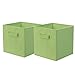 ShellKingdom Storage Bins, Foldable Fabric Storage Cubes And Cloth Storage Organizer Drawer For Closet And Toys Storage, 2 Pack (Green)