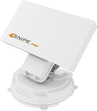 Selfsat 370100 Snipe Pro automatische Camping Sat Antenne mit Ausrichtung, GPS, Autoskew inkl. Controller, Montagesatz weiß