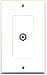 RiteAV - 1 RCA White for Subwoofer Audio Port Wall Plate Decorative - White primary
