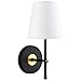 Tamb Wall Sconce with Fabric Shade | Antique Brass Hallway Light Fixture LL-SC201-AB