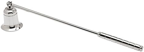 James Scott Silver plated Candle Snuffer/Wick Snuffer - With 11.5” Long Handle to Safely Extinguish Wicks and Prevent a Spray of Wax or Burns