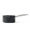 GreenChef-Milk-Pan-with-2-Spouts-Non-Stick-Aluminium-Cookware-Induction-Oven-Safe-Pot-16-cm16-Litre GreenChef Berlin Rocks Non-Stick 16 cm/1.6 Litre Milk Pan, PFAS Free, Black