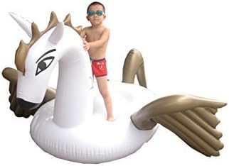 Giant Inflatable Pegasus Pool Float Large Outdoor Swimming Pool Floatie Lounge Toy for Adults &amp; Kids