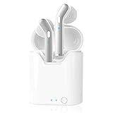 Wireless Earbuds IPX7 Waterproof, [Upgraded] Bluetooth 5.0 HiFi Bass Stereo in Ear Headphones, Bluetooth Earbuds with Charging Case, Mini Sweatproof Wireless Earbuds w/Mic Single/Twin Mode