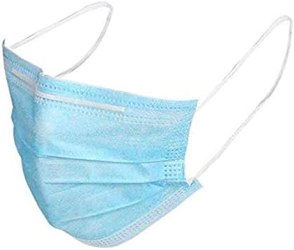Disposable Face Masks Medical Mask (Blue 50pcs), Comfortable Sanitary Surgical Mask for Dust, Medical Earloop Mouth Mask,3-Layer Anti Dust Breathable,Protection and Personal Health Professional