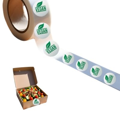 1000 Labels Round Kraft 5 cms. Round Kraft Labels