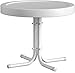 Crosley Furniture Gracie Weather Resistant Retro Metal Outdoor Side Table for Patio, Deck, Porch, Alabaster White
