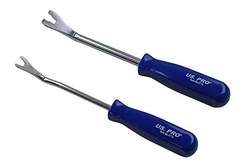 US PRO 2pc Car Door Trim Remover & Interior Trim Clip Popper 6779, Blue