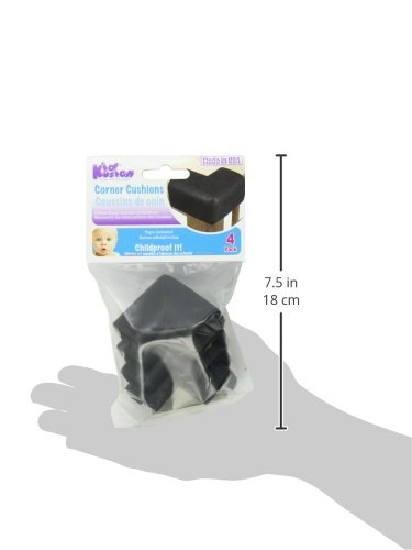 Kidkusion 4 Pack Small Toddler Corner Kushions, Black