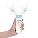 Portable Handheld USB Fan Rechargeable for Desk Table Adjustable Dual Head Fan USB Mini Folding Travel USB Fan Battery Operated Personal Fans for Outdoor Camping Sleeping Laptop Office Room (White)