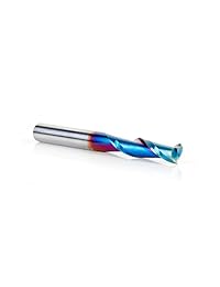Amana Herramienta 46102 k Spektra Coated SC espiral Plunge 1 4 Dia x 3 4 CH X 1 4 2   1   SHK Broca de corte hacia arriba de 2 pulgadas de largo
