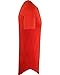 Red Elong Round Hemline Crew Neck Drop Tail Shirt L