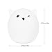Mystery 3-Modes Silicone Soft LED Multicolor Baby Night Light, USB Rechargeable Children Night lamp with Warm White, Single Color, 7-Color Breathing Three Lighting Modes for Kids Adults Bedroom (B)