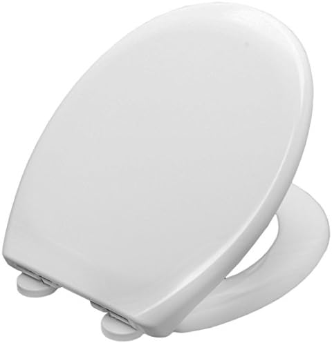 Duschmeister Toilet Seat Removable Shower Seat DMWC01 White with Silent Closing System with Rust Free Stainless Steel Hinge Soft Close Toilet Seat Cover