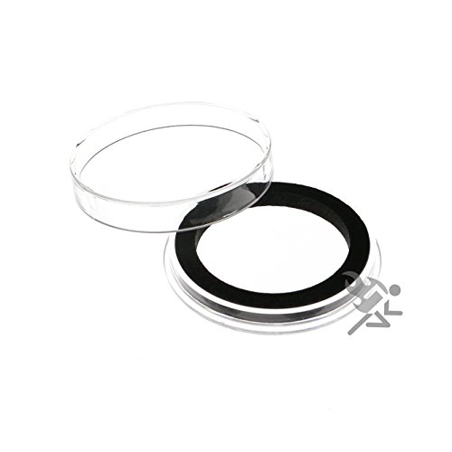 Black Lid Capsule Tube & 10 Air-Tite X Deep 38mm Black Ring Coin Holders for Queen's Beast Coins