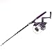 Docooler Fishing Rod Mini Fishing Pole Retractable Pocket Pen with Fishing Reel and Fishing Line (Purple,)