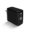 USB C Charger with 27.6W Power Delivery PD 3.0 &18W QC 3.0 Dual ports USB Wall Charger for iPhone X/8/8 Plus, MacBook,Samsung S9/S8/S8+/Note8,Notebook, Nexus 6P/5X,LG G5,Nintendo Switch and more