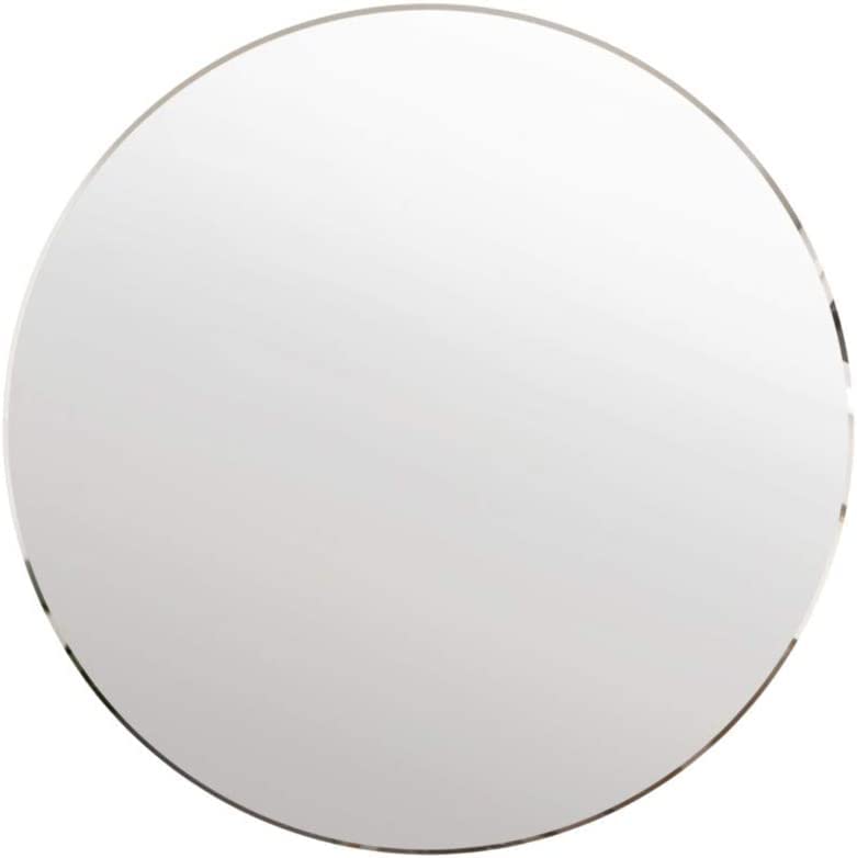 Photo 1 of DARENYI 8 Inch Glass Round Mirror, Frameless Wall Mounted Self Adhesive Circle Plate Trays for Home Bathroom Living Room