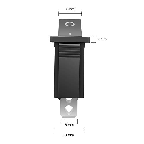 MXRS Boat Rocker Switch 12PCS Toggle Switch 20A/125V 15A/250V 2 Pin Toggle Switch SPST ON/Off for Car Auto Boat Household Appliances,Black