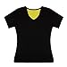 HAMACTIV Neoprene Hot Sweat Sauna Body Shapers T-Shirts with Zipper Slimming Tank Top Vest Weight Loss Gym Yoga Sports Vest Hot Thermo Fitness Anti-Cellulite (Sauna Suit T Shirt, L：12-14（tag XL）)
