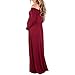 Mother Bee Maternity Off Shoulder Cowl Neck Maternity Dress for Baby Shower or Casual Wear Burgundy