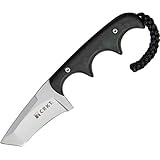 CRKT Minimalist Tanto Neck Knife: Compact Fixed Blade Knife, Folts Utility Knife with Bead Blast Blade, Resin Infused Fiber Handle, and Sheath 2386