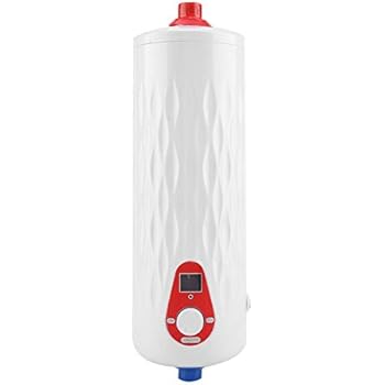 Water Heater, Lightweight Mini Instant Electric Water Heater Tankless Shower Hot Water System with Anti-Dry Protection for Kitchen, Bathroom(White)