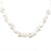 White Cultured Freshwater Pearl Clear Crystal Beads Silk Tread Princess Length Necklace 17-19