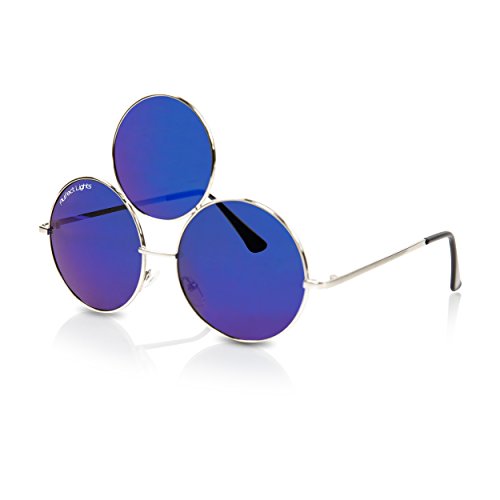 Third Eye Sunglasses Prince Tribute EDC Rave Festival EDM, FREE Pouch for Sunglasses