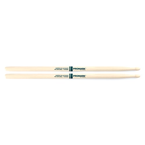 Promark TXR5BW American Hickory Natural Wood Tip, Single Pair, Unlacquered
