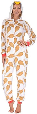 Body Candy Women's Plush Adult Animal Hood Onesie Pajama (Rooster, Large)