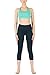 icyzone Women Workout Clothes Athletic Leggings Capri Activewear Hot Yoga Pants(XL, Blueberry)