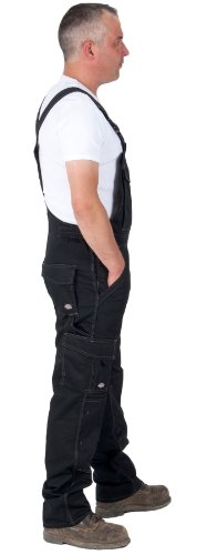 dickies dungarees mens black