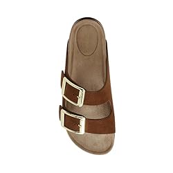 Madden Girl Women's Bodiee Slide Sandal, Chestnut