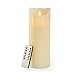 Gideon 9 Inch Flameless LED Candle - Real Wax & Real Flickering Candle Motion - with Multi-Function Remote (On/Off, Timer, Dimmer) - Vanilla Scented, Ivory